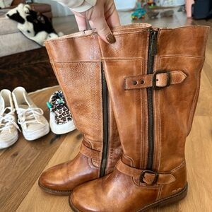 Bed Stu Tan Leather Moto Boots